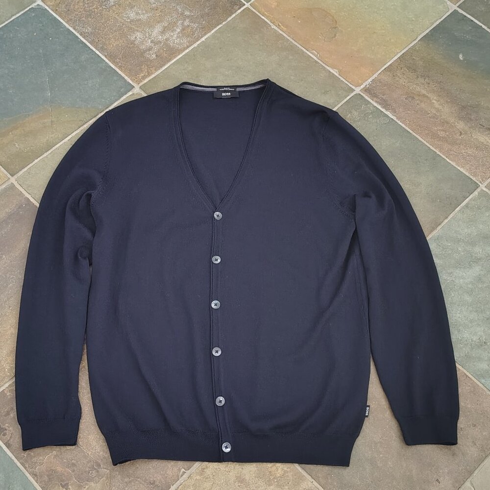 BOSS by Hugo Boss Extra fine 100% Virgin Merino Wool Cardigan